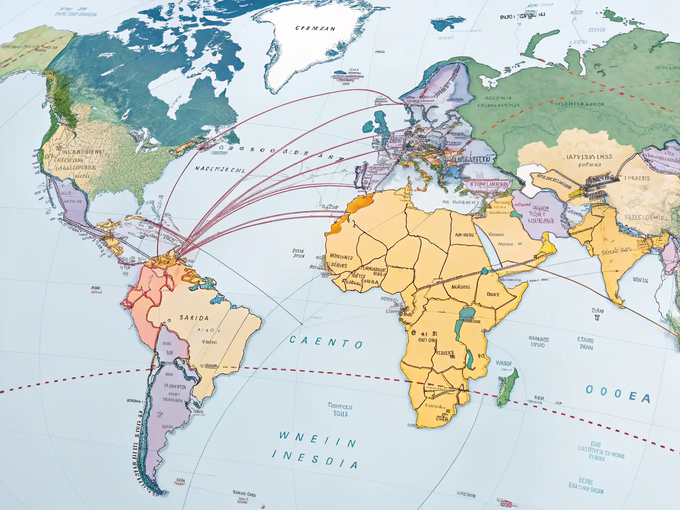 A world map graphic with shipping routes highlighted, illustrating Shipsmooth's global reach and expertise in international shipping.